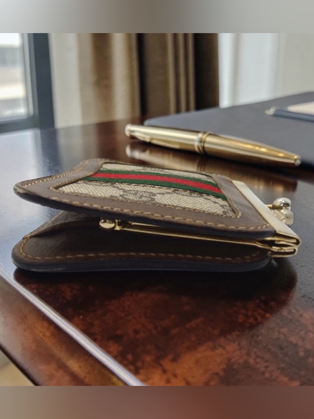 GUCCI Accessory Collection Vintage Sherry Line Kisslock Coin Purse πβ€οΈ - Picture 8 of 16
